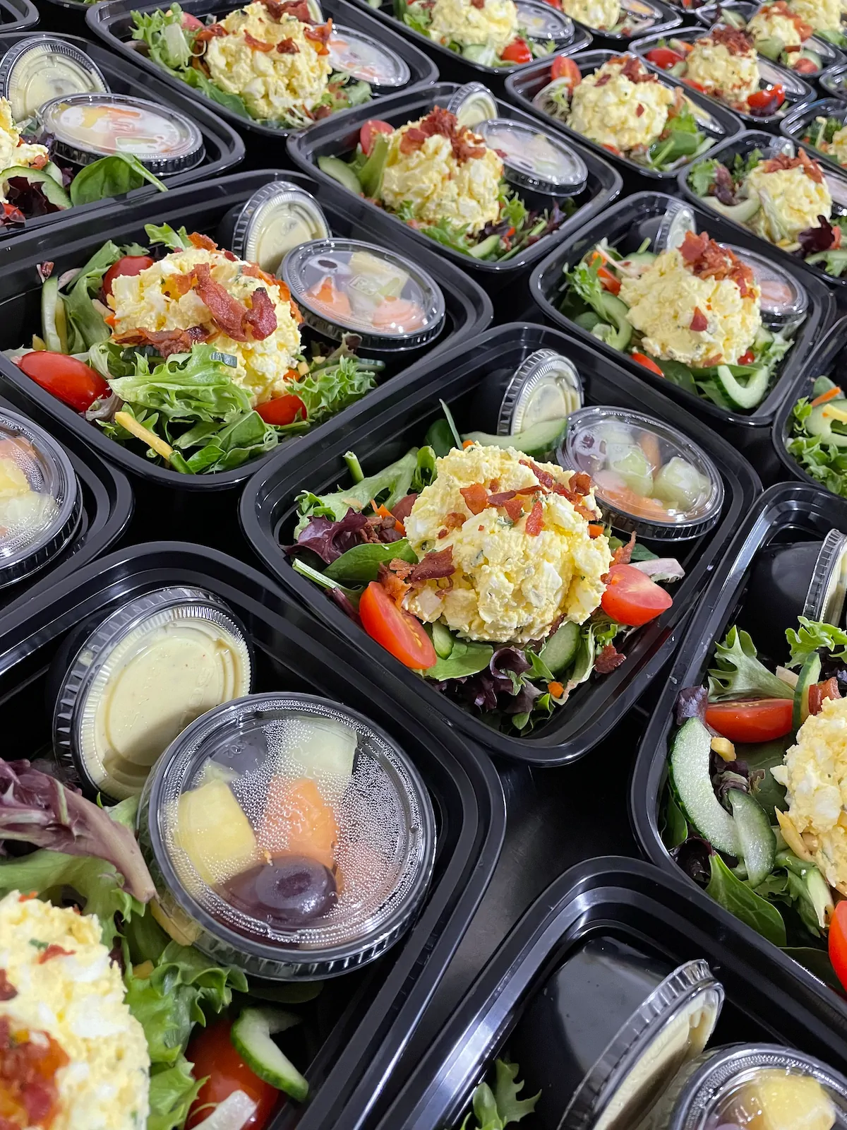 Freshly prepared classic egg salad