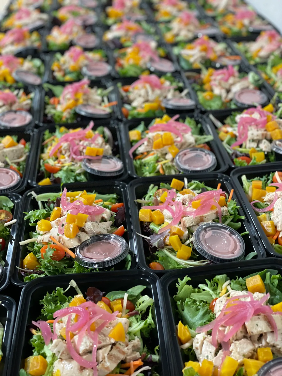 Freshly prepared farmer market salad